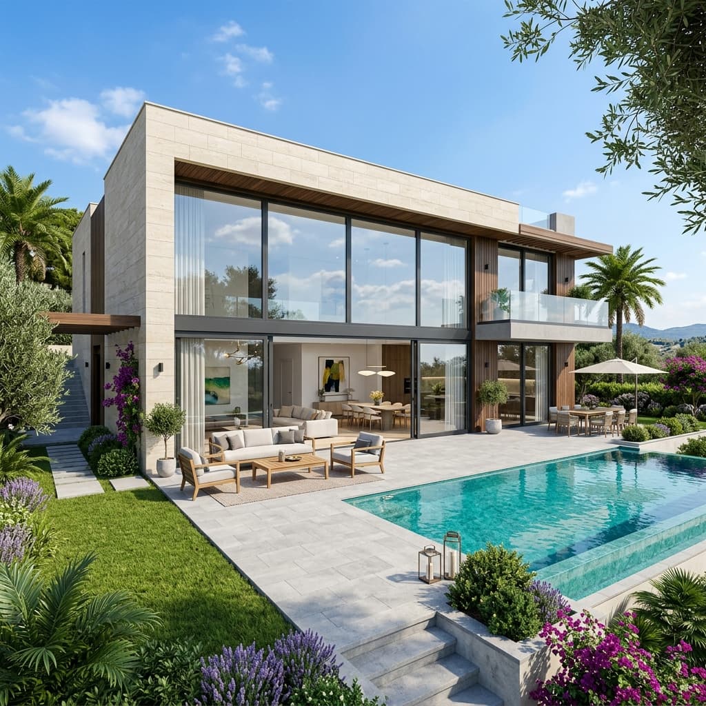 Luxury modern villa uPVC windows and doors